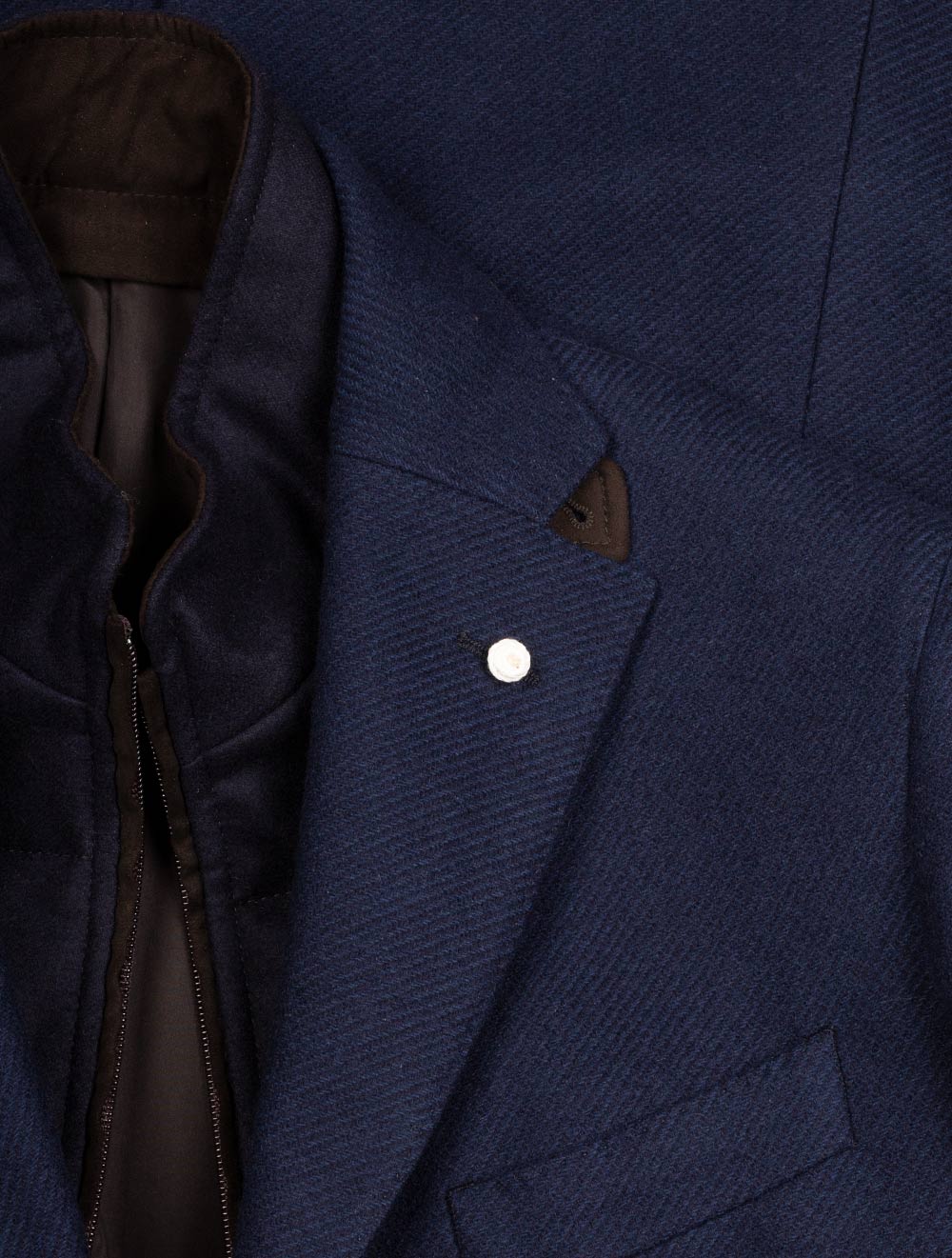 Lubiam Twill Overcoat With Insert Navy AI1