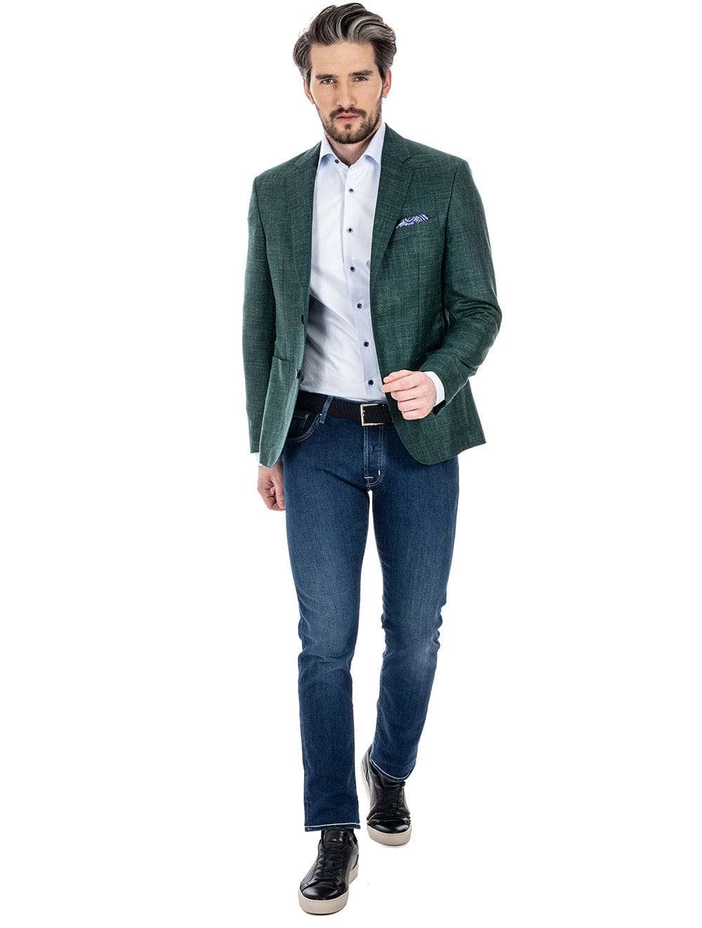 Louis Copeland Fleck Loro Piana Blazer Green MI