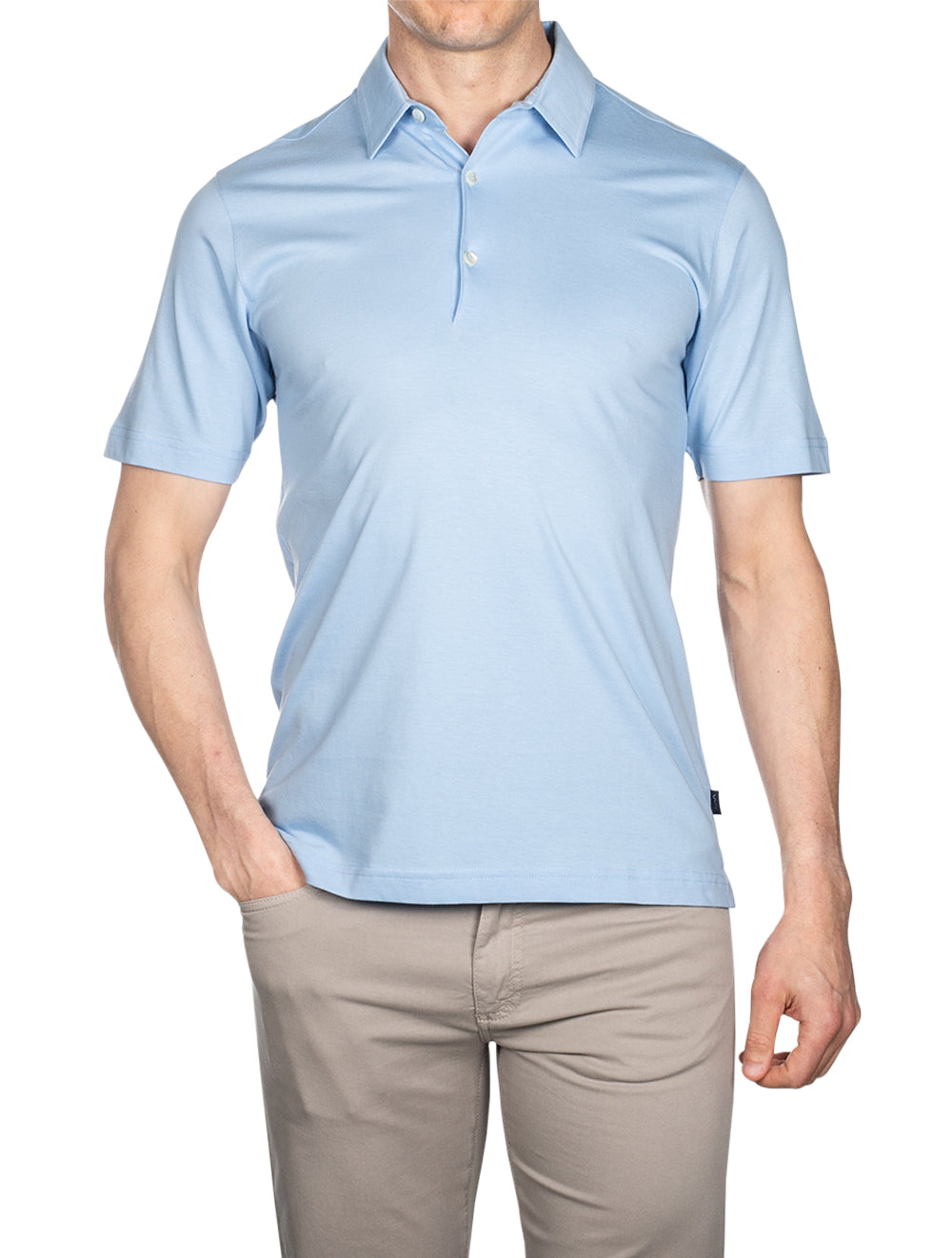 Dressler Pima Cotton Polo Shirt Sky Blue AI1