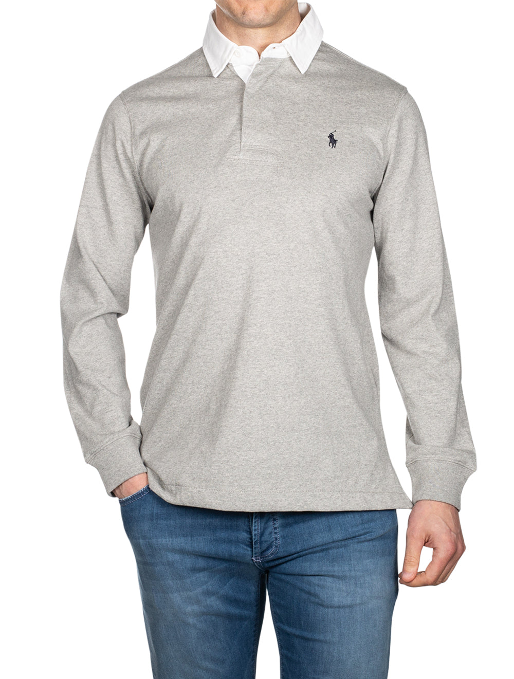 Ralph Lauren Long Sleeve Rugby Top Grey AI1