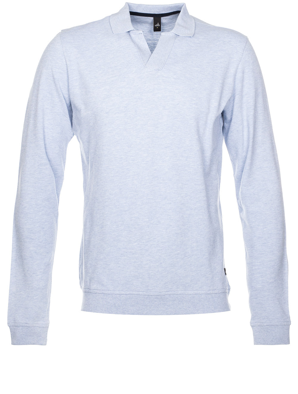 Wahts Barnett Longsleeve Retro Poloshirt Light Blue Melange MI