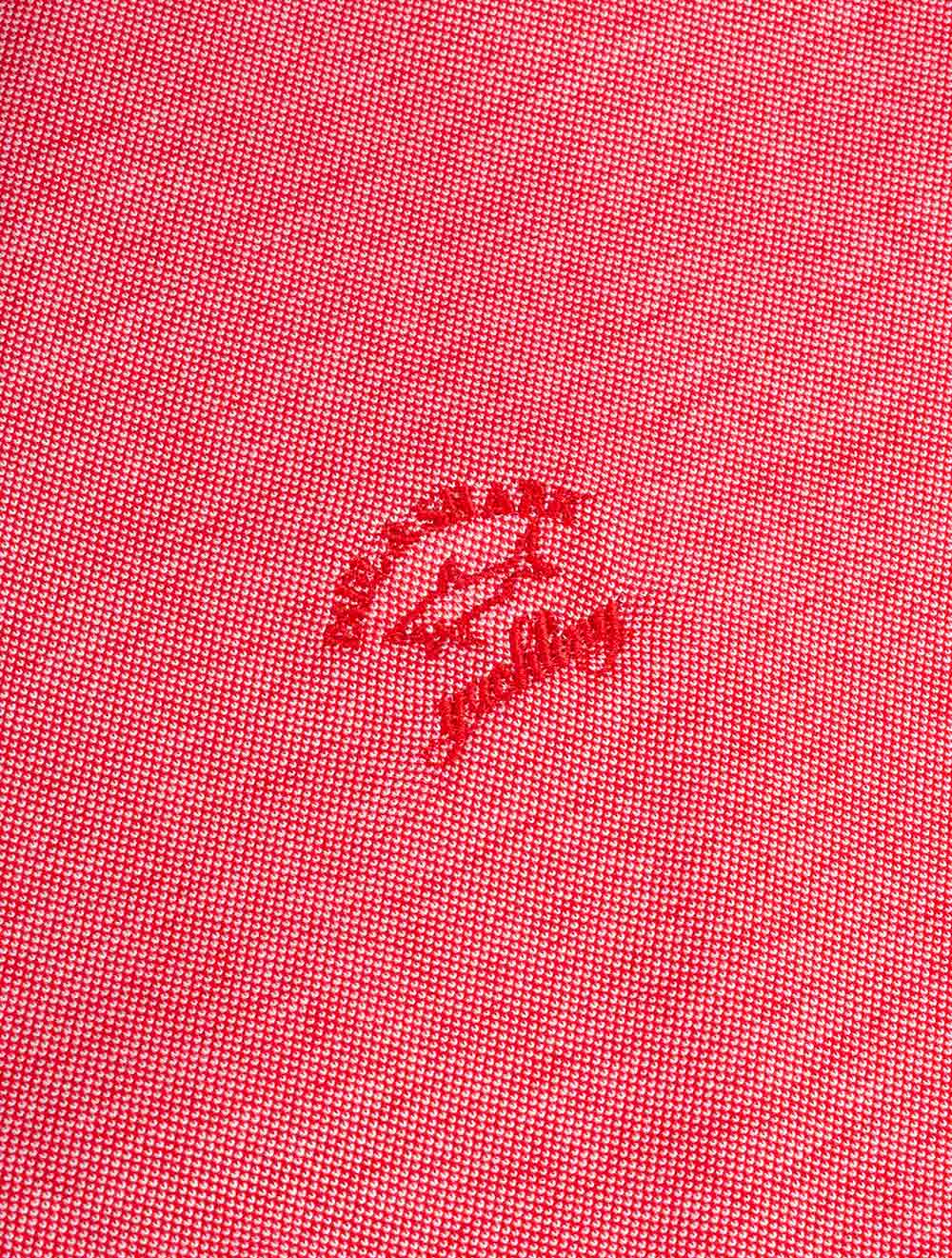 Paul And Shark Organic Cotton Pique Polo With Embroidered Logo Red AI4