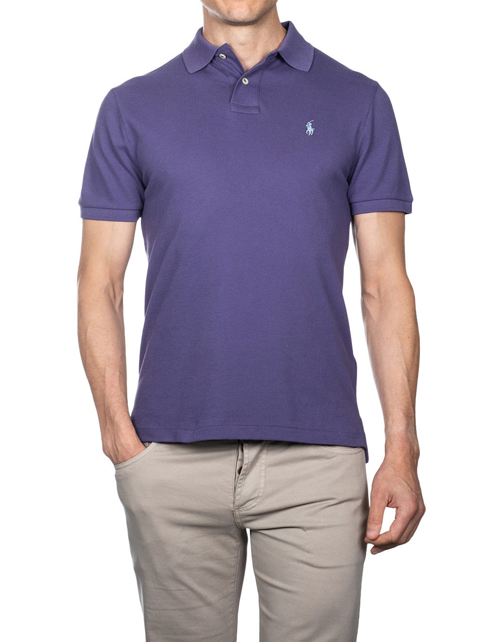 Ralph Lauren Mesh Polo Shirt Purple AI1