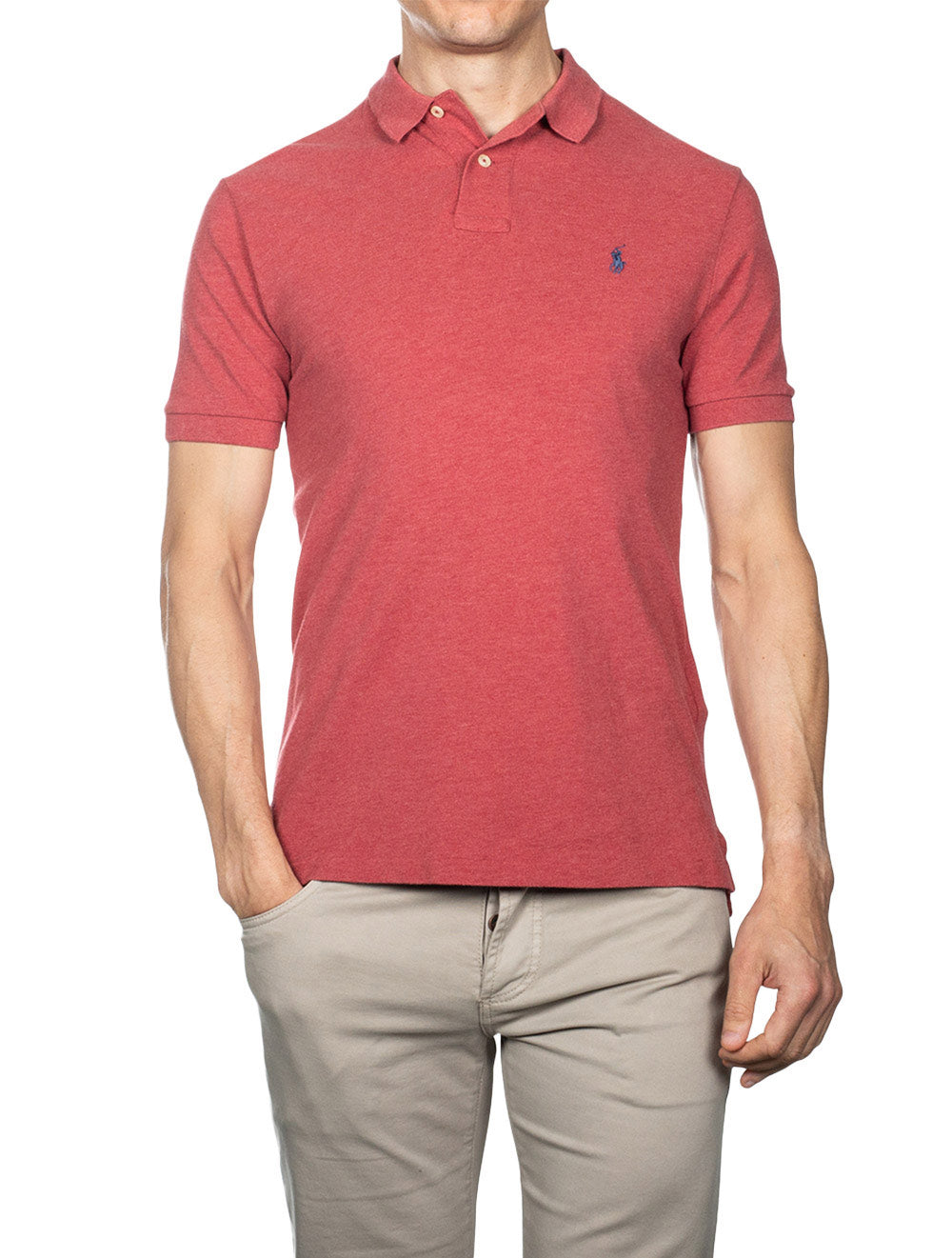 Ralph Lauren Mesh Polo Shirt Venetian Red AI1