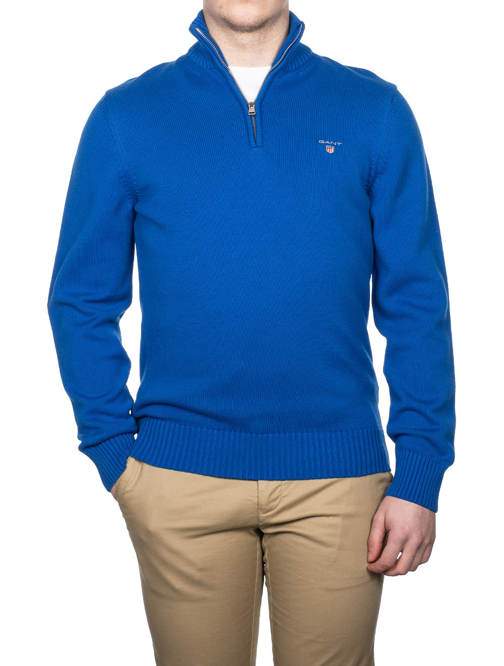 Gant Casual Cotton Half-Zip Sweater Lapis Blue AI1