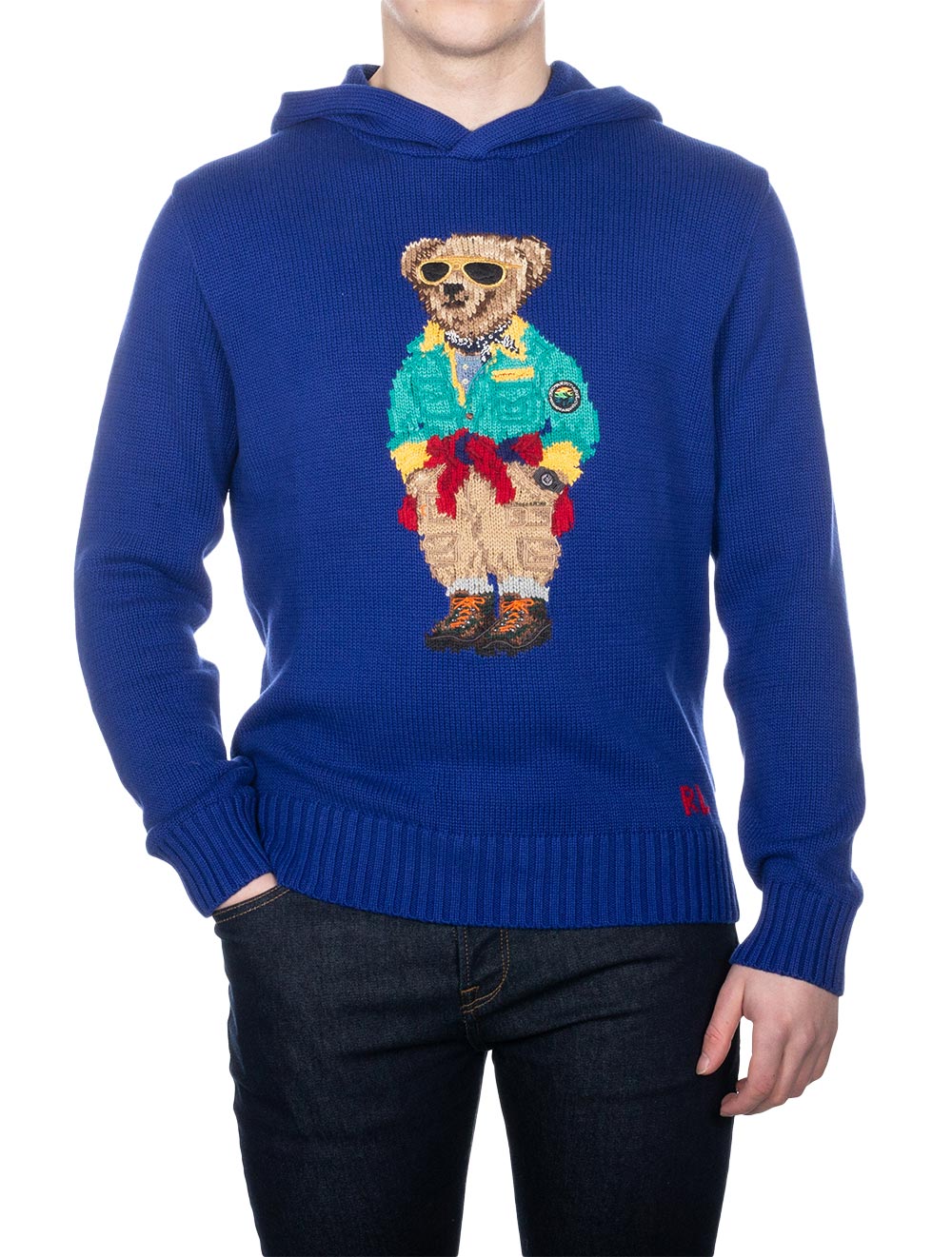 Ralph Lauren Polo Bear Hooded Jumper Blue AI1