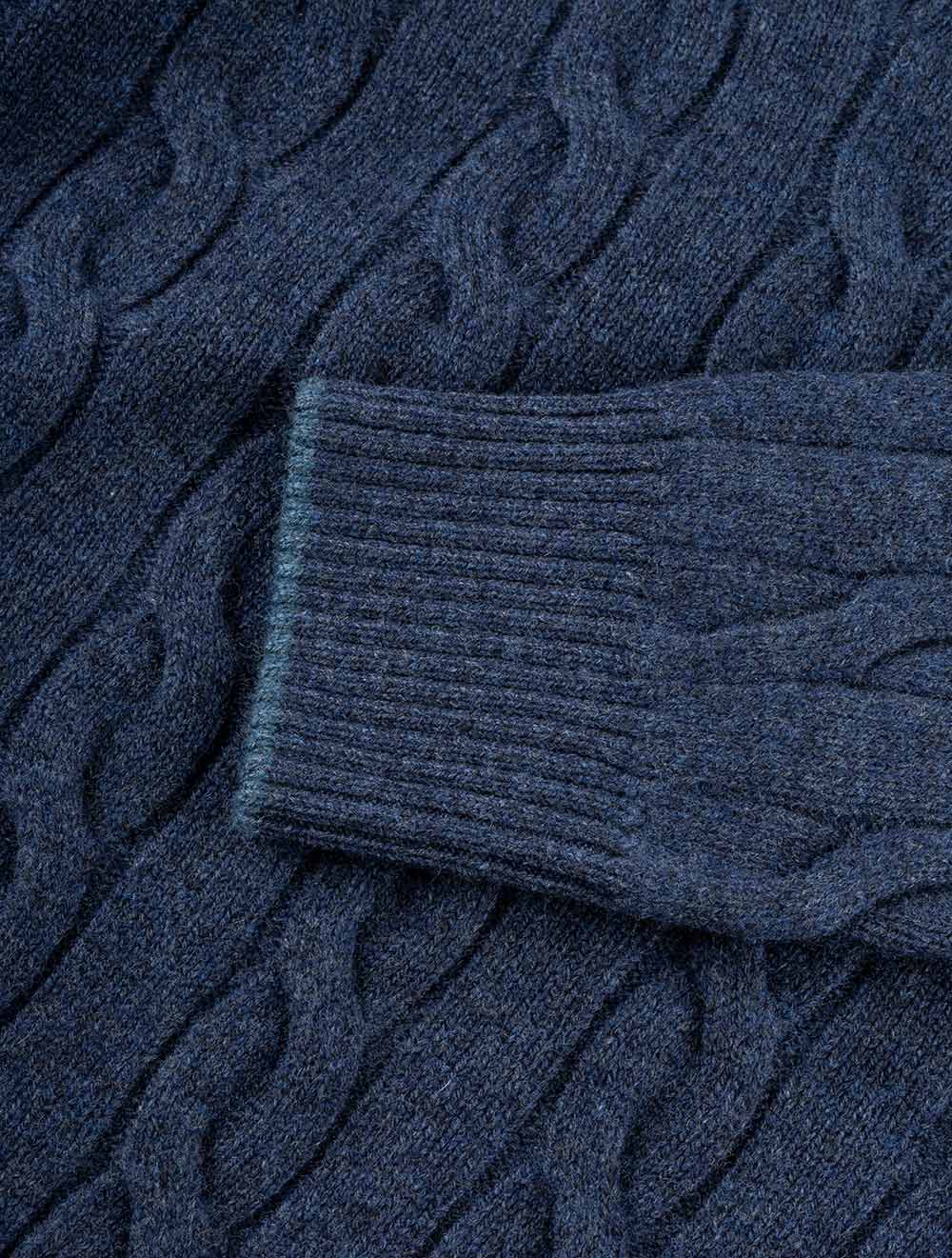GRAN SASSO Cable Knit Sweater Blue