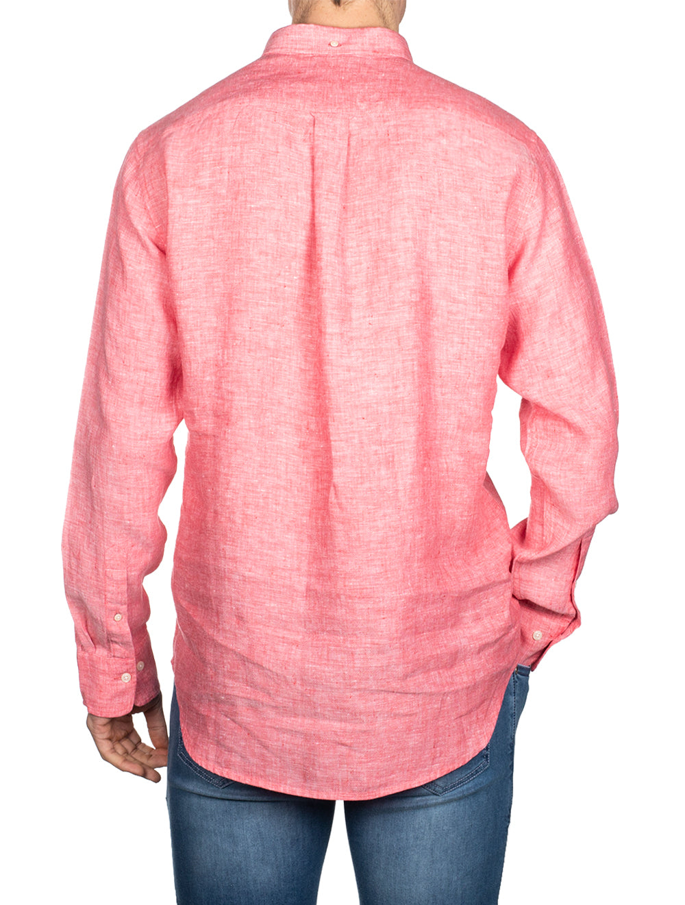 Gant Regular Fit Linen Shirt Buttondown Watermelon Pink AI2