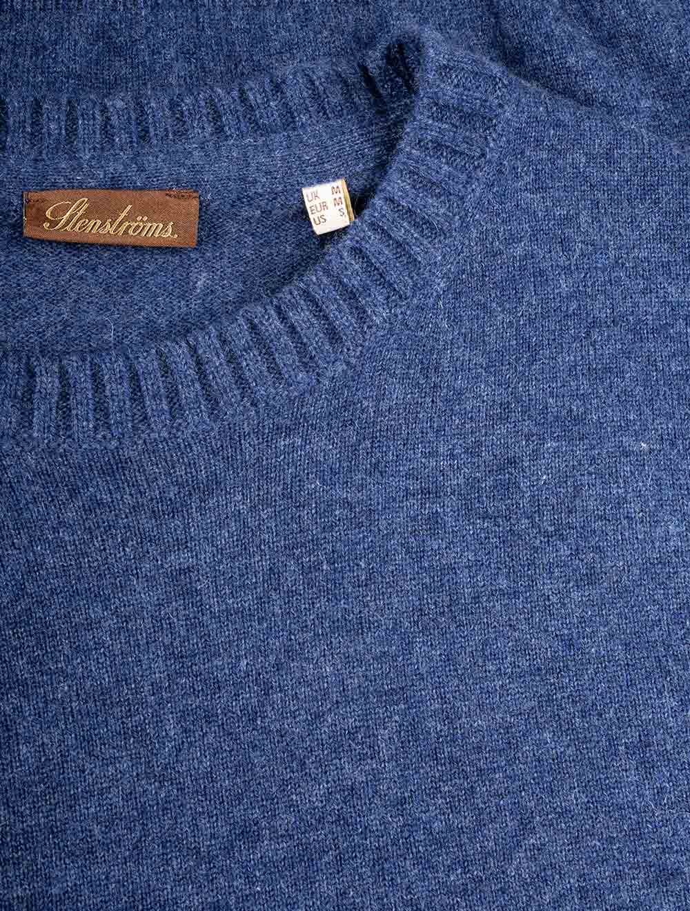 Blue Crew Neck Cashmere Slim Fit Jumper