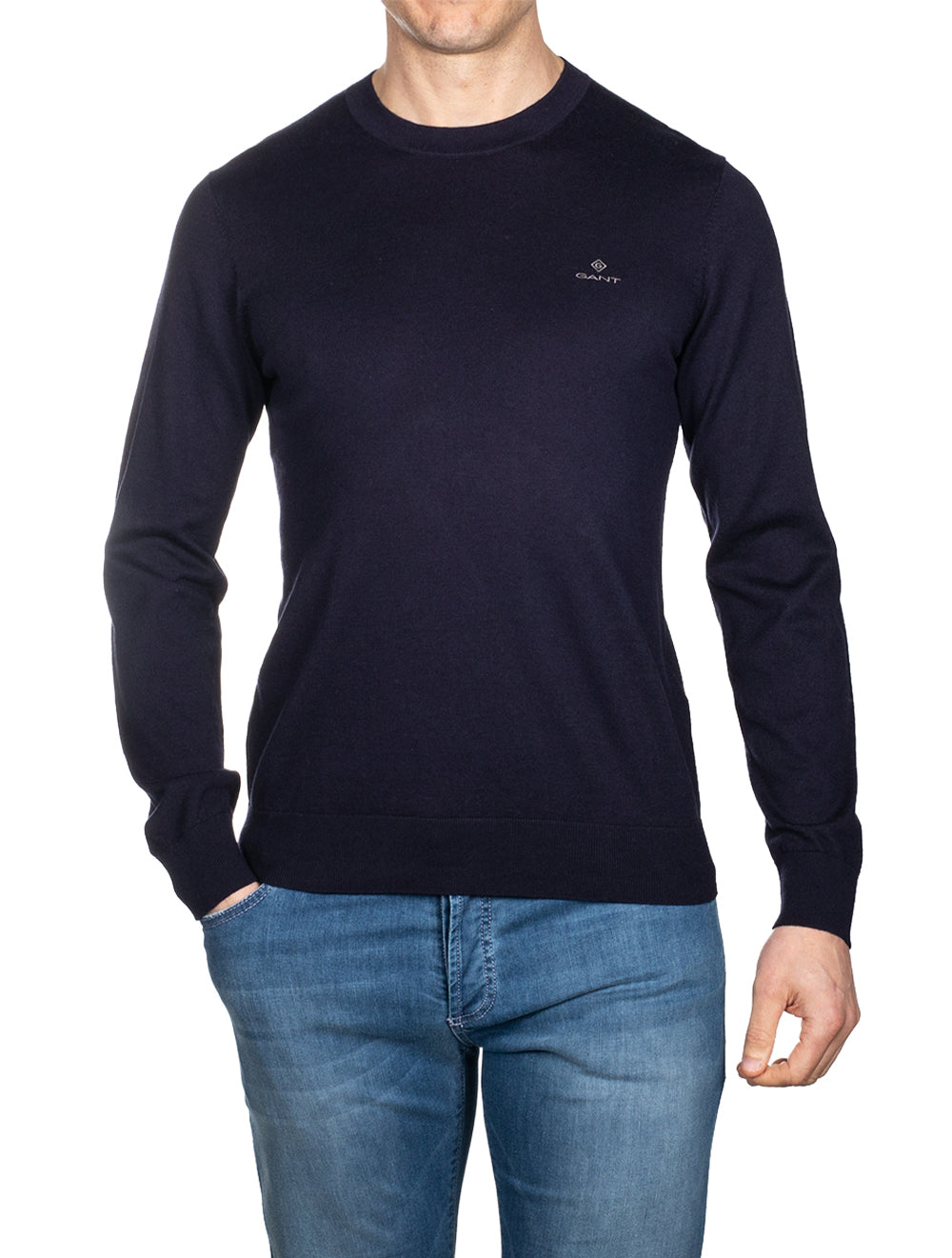 Gant Cotton Cashmere C-neck Evening Blue AI1