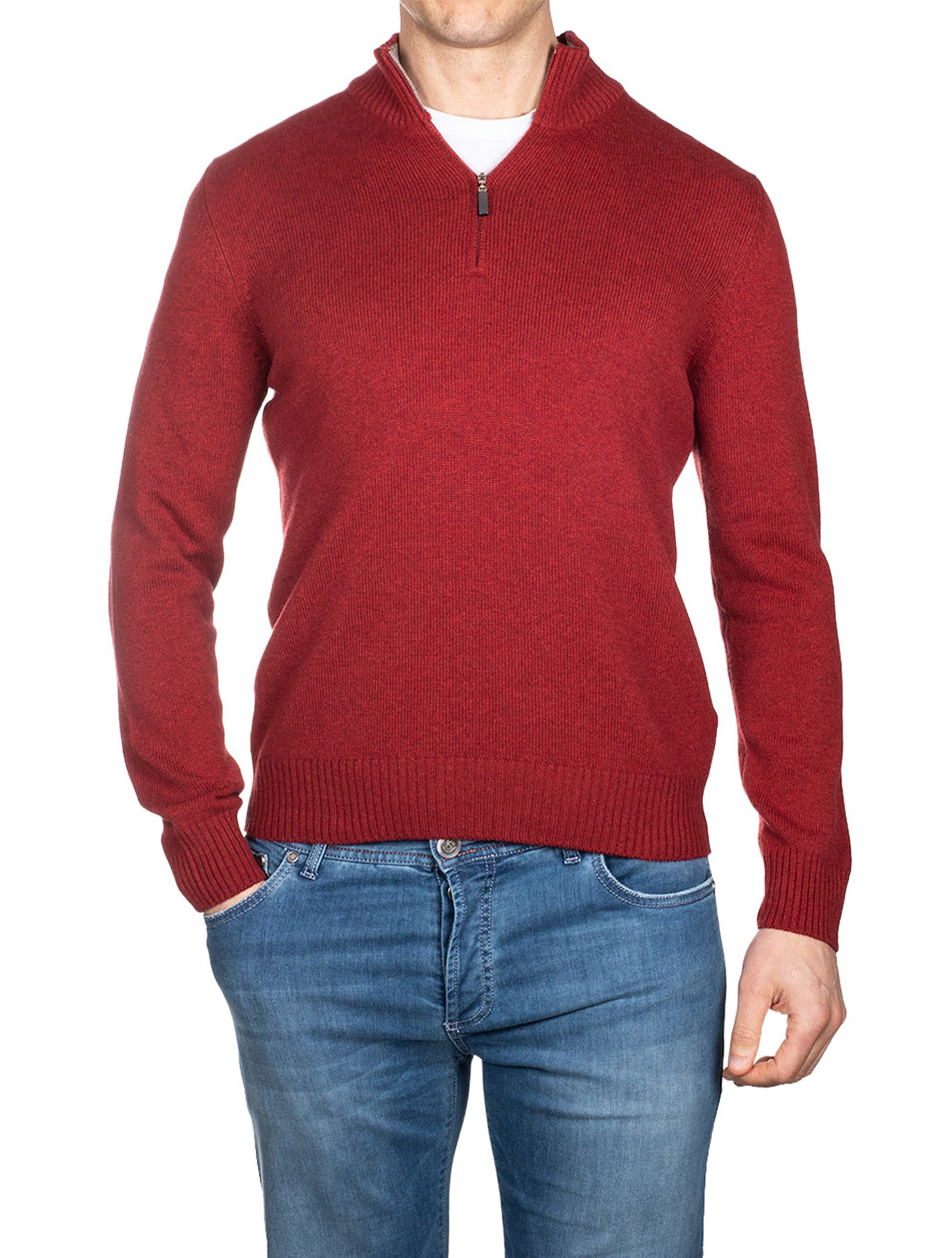 Gran Sasso Half-Zip Jumper Red MI