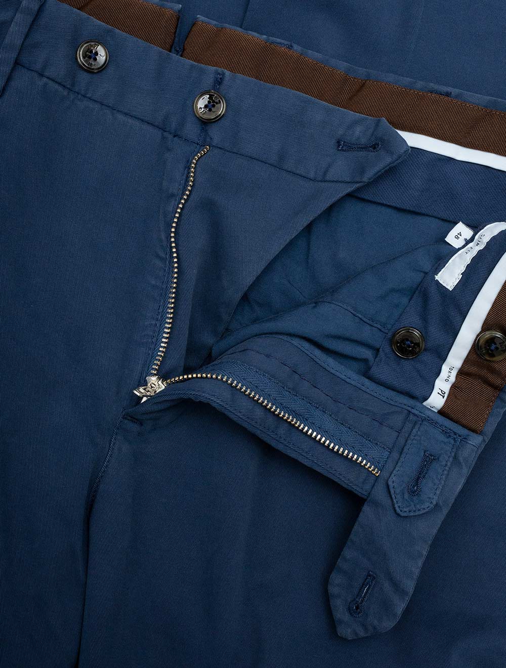 Pt01 Cotton Chino Trouser Blue AI4