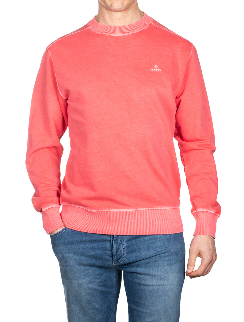 Gant Sunfaded Crewneck Sweater Watermelon Pink AI1