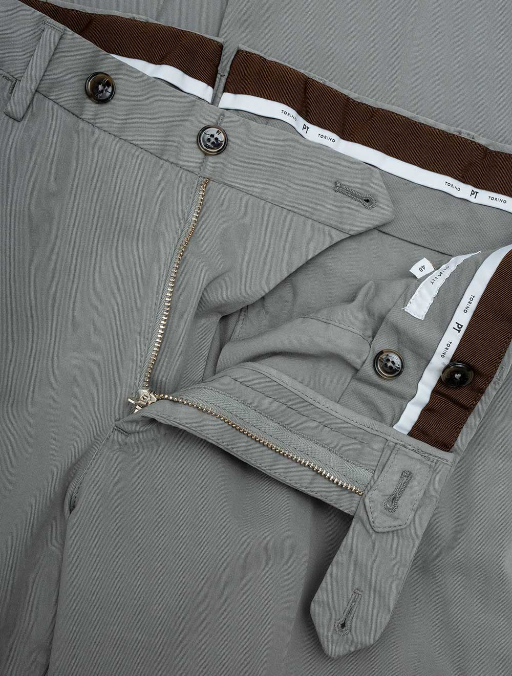 Pt01 Cotton Chino Trouser Grey AI5