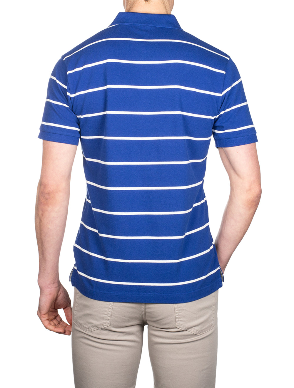 Gant Br Stripe Pique Short Sleeve Rugger College Blue AI2