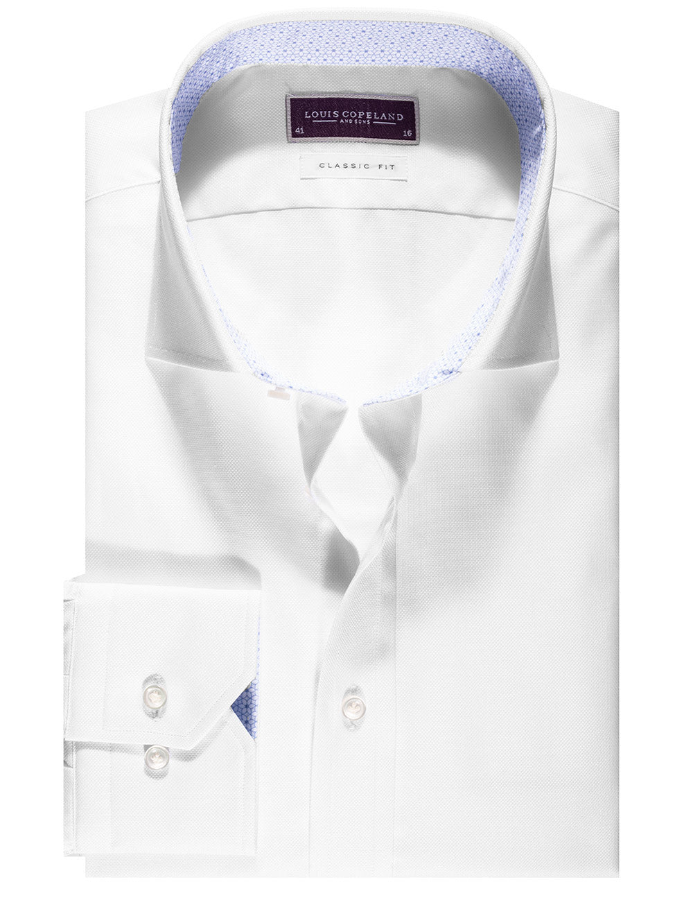 Louis Copeland Barrow Thomas Mason Shirt With Inlay White MI