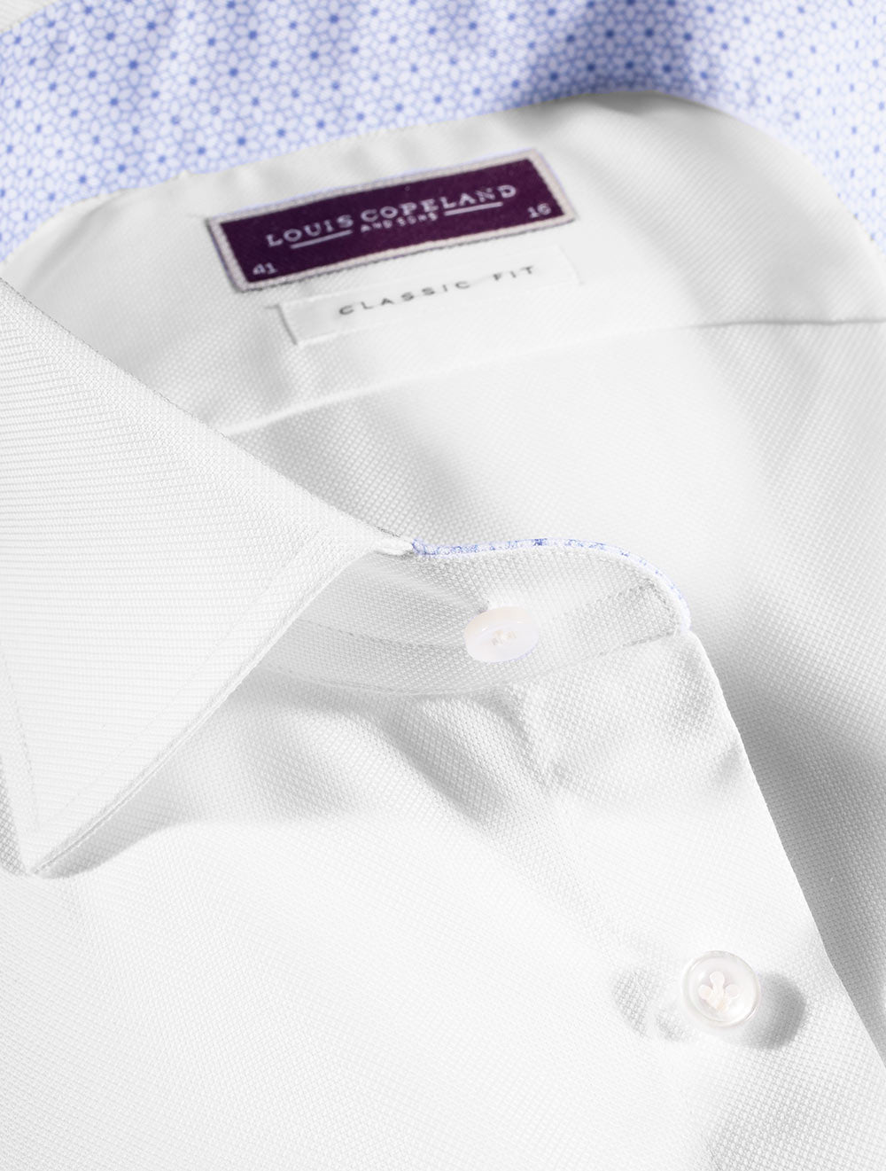 Louis Copeland Barrow Thomas Mason Shirt With Inlay White AI2