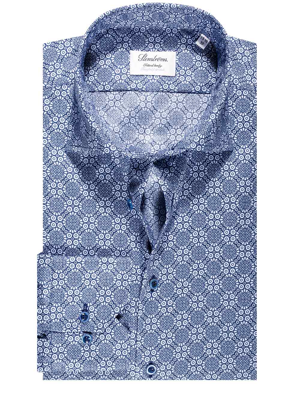 Stenstroms Geometric Pattern Casual Shirt