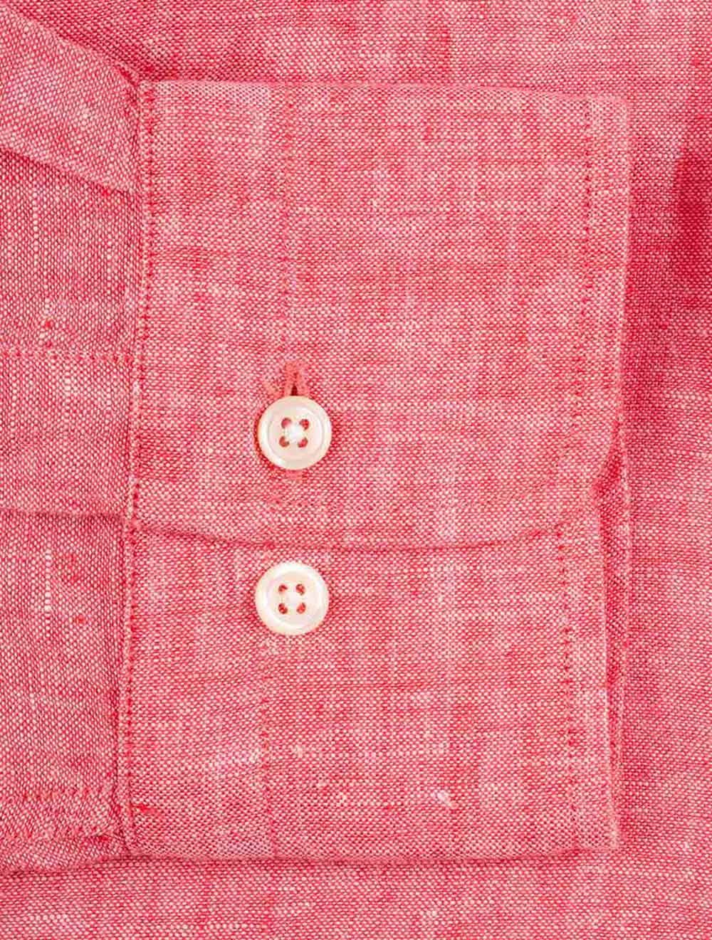 Gant Regular Fit Linen Shirt Buttondown Watermelon Pink AI5