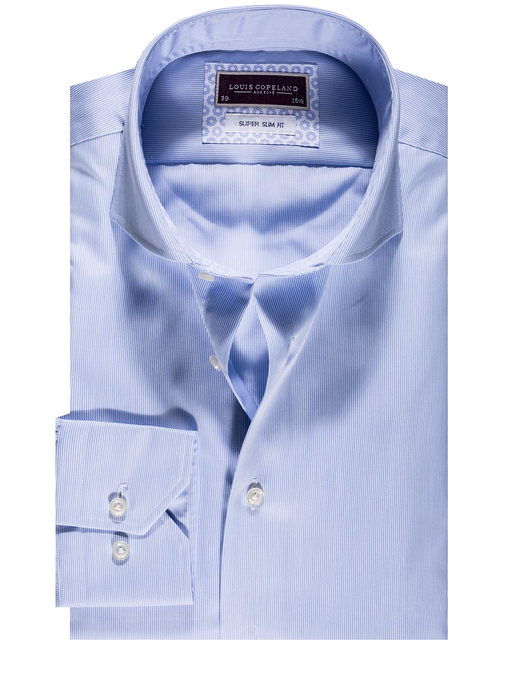 Louis Copeland Erne Thomas Mason Hairstripe Shirt Blue MI