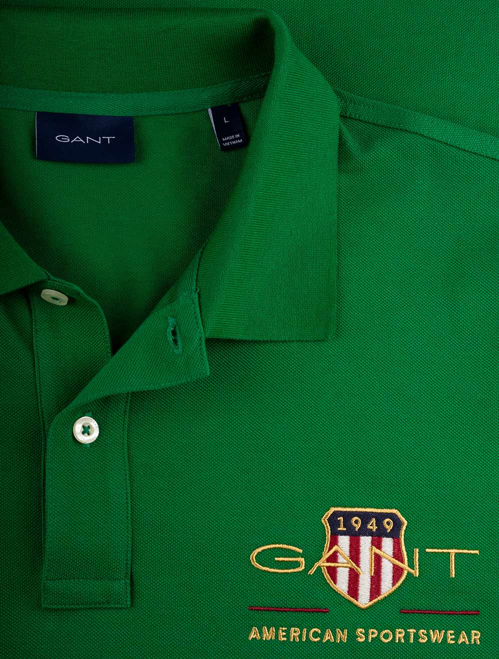 Gant Archive Shield Short Sleeve Pique Lavish Green AI3