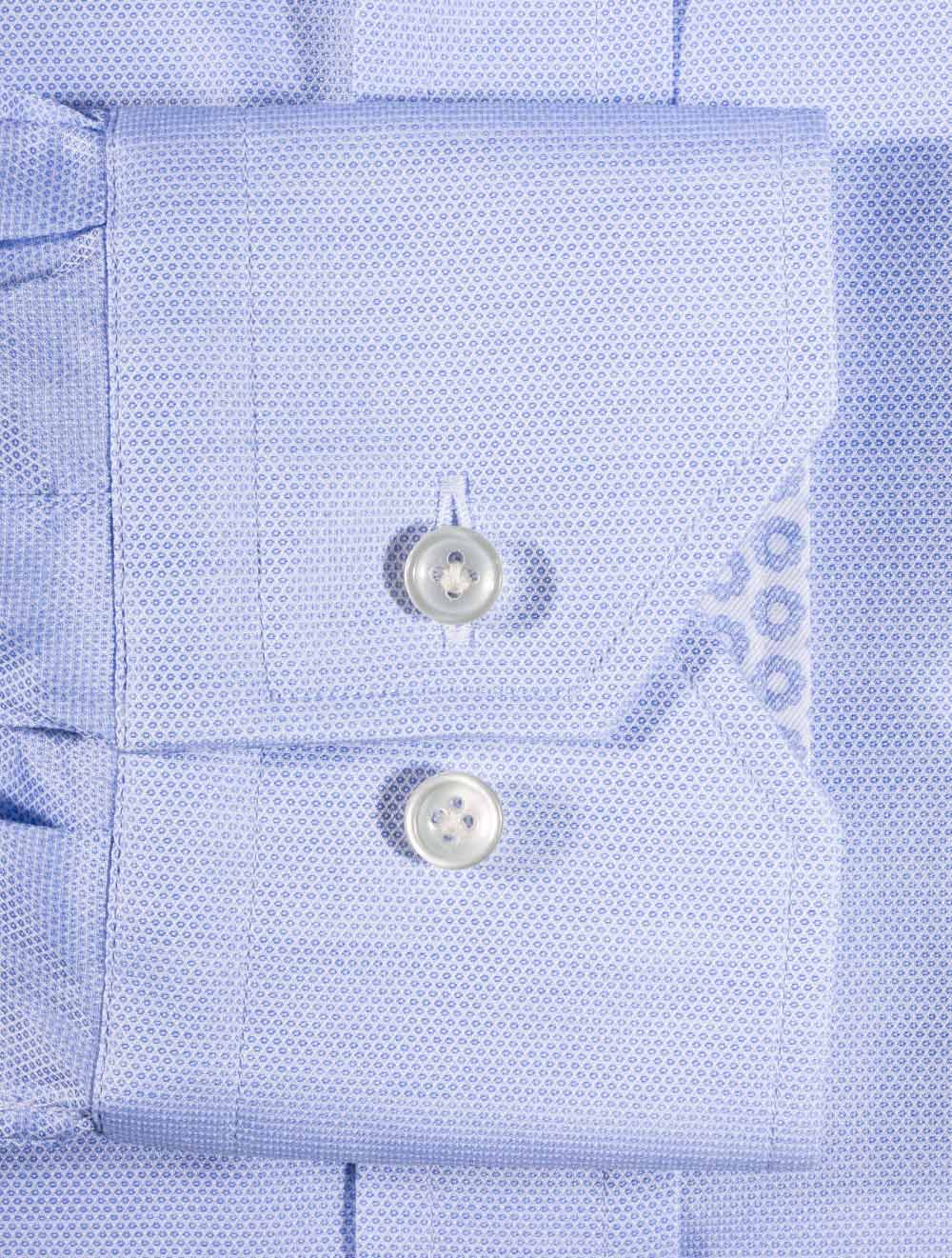 Louis Copeland Liffey Mesh Classic Fit Shirt With Inlay Blue AI3