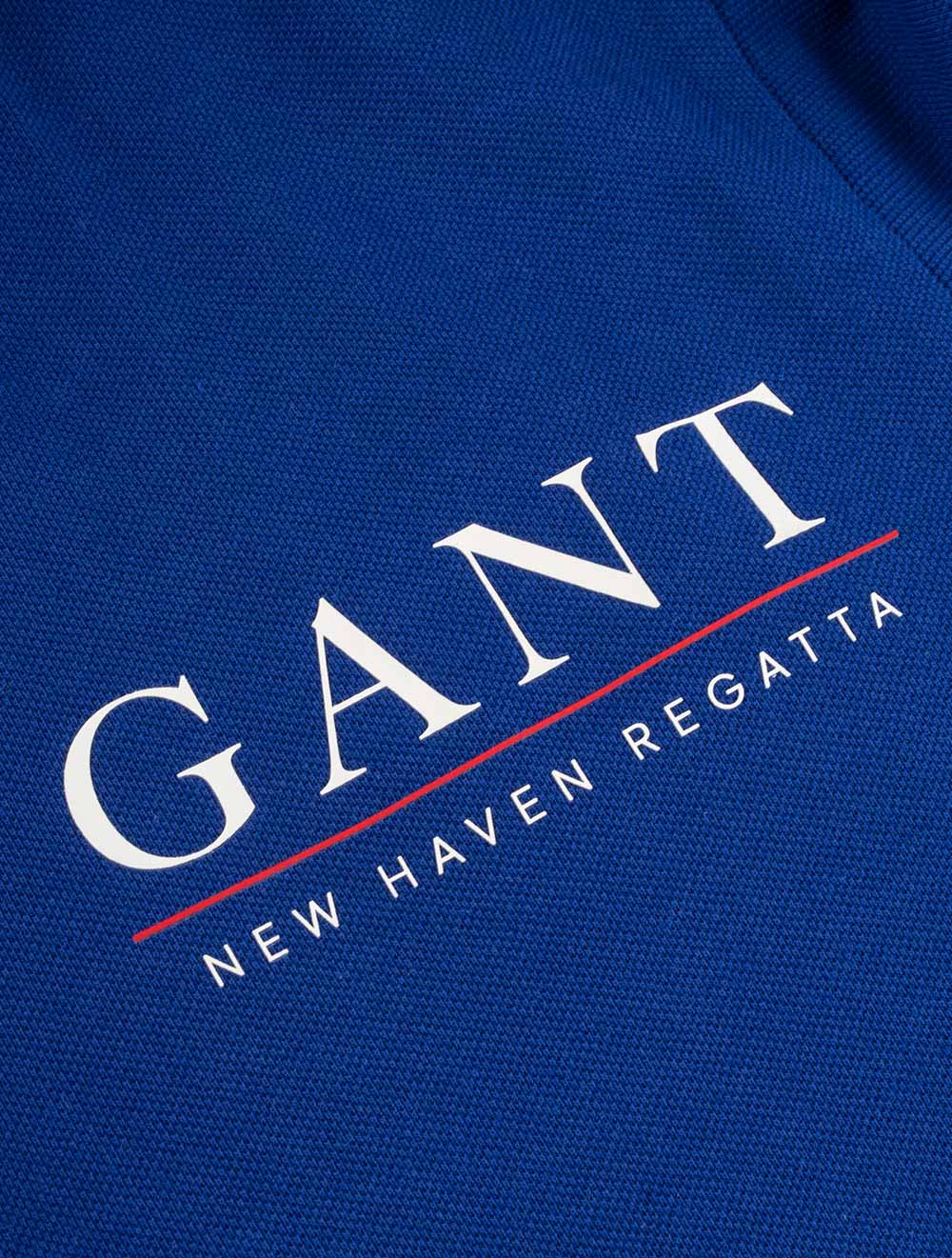 Gant Sailing Pique Short Sleeve Rugger College Blue AI5