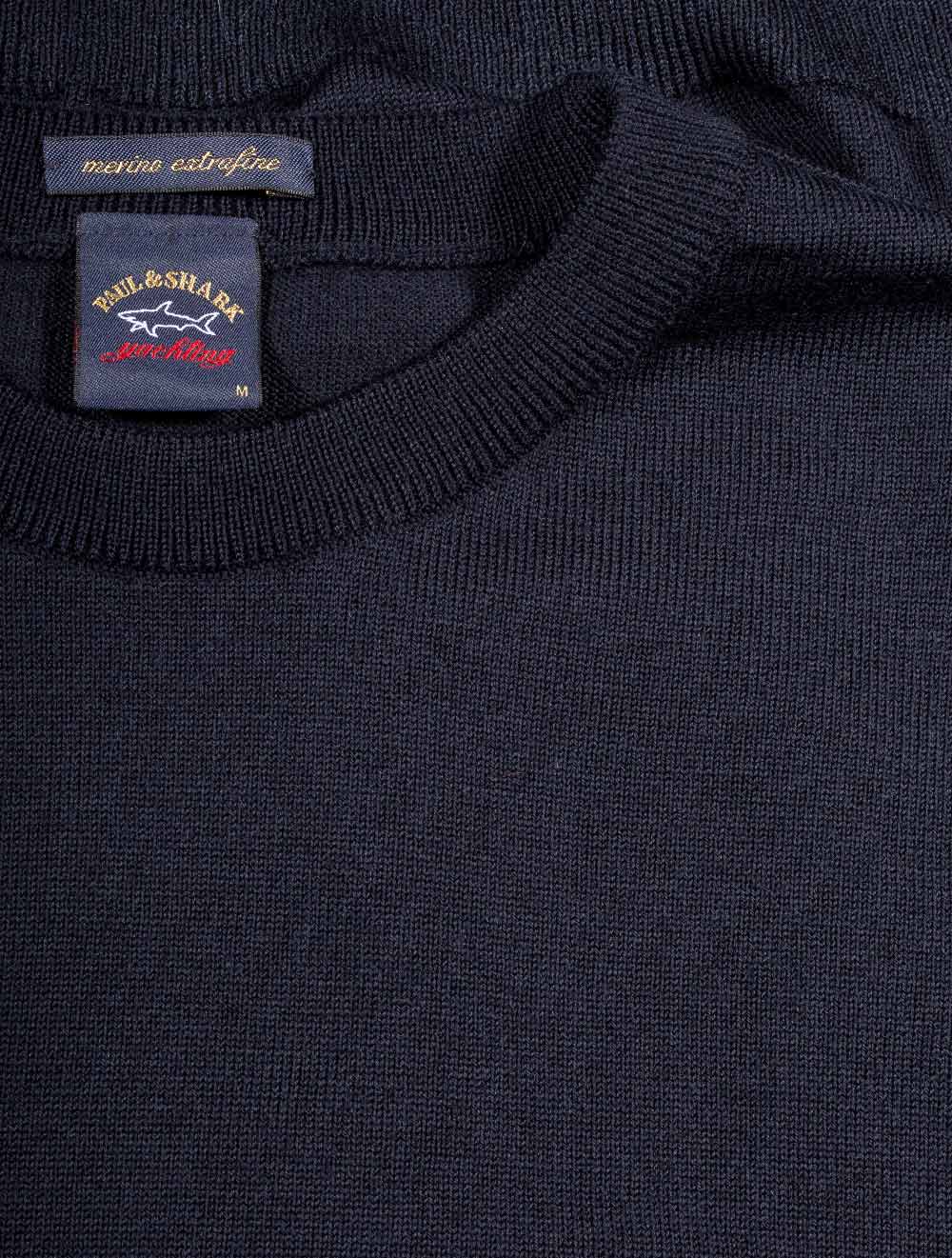 Paul And Shark Knitted Round-neck Knitwear Navy AI3