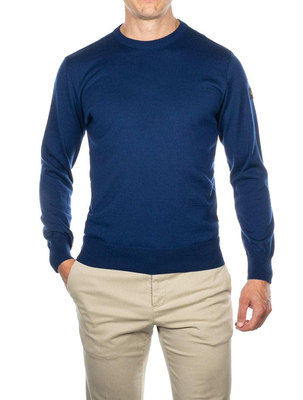 Paul And Shark Knitted Round-neck Knitwear Blue MI