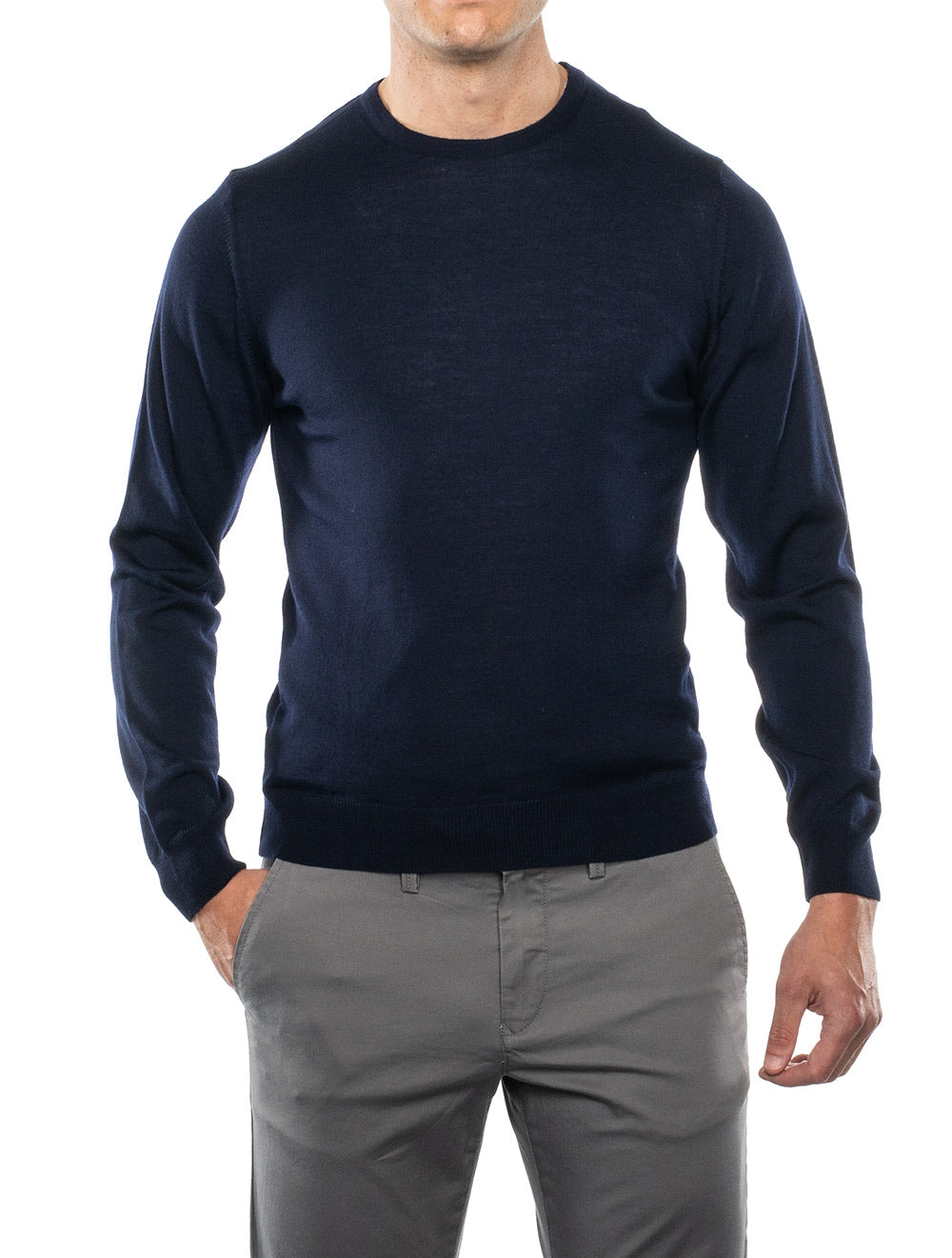 Stenstroms Crew Neck Jumper Navy MI