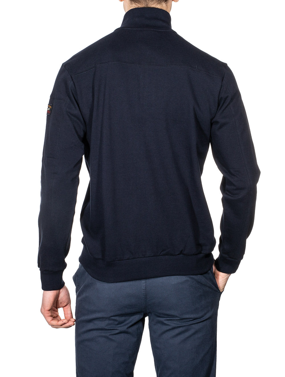 Paul And Shark Organic Cotton Sweatshirt with Zip Navy AI1