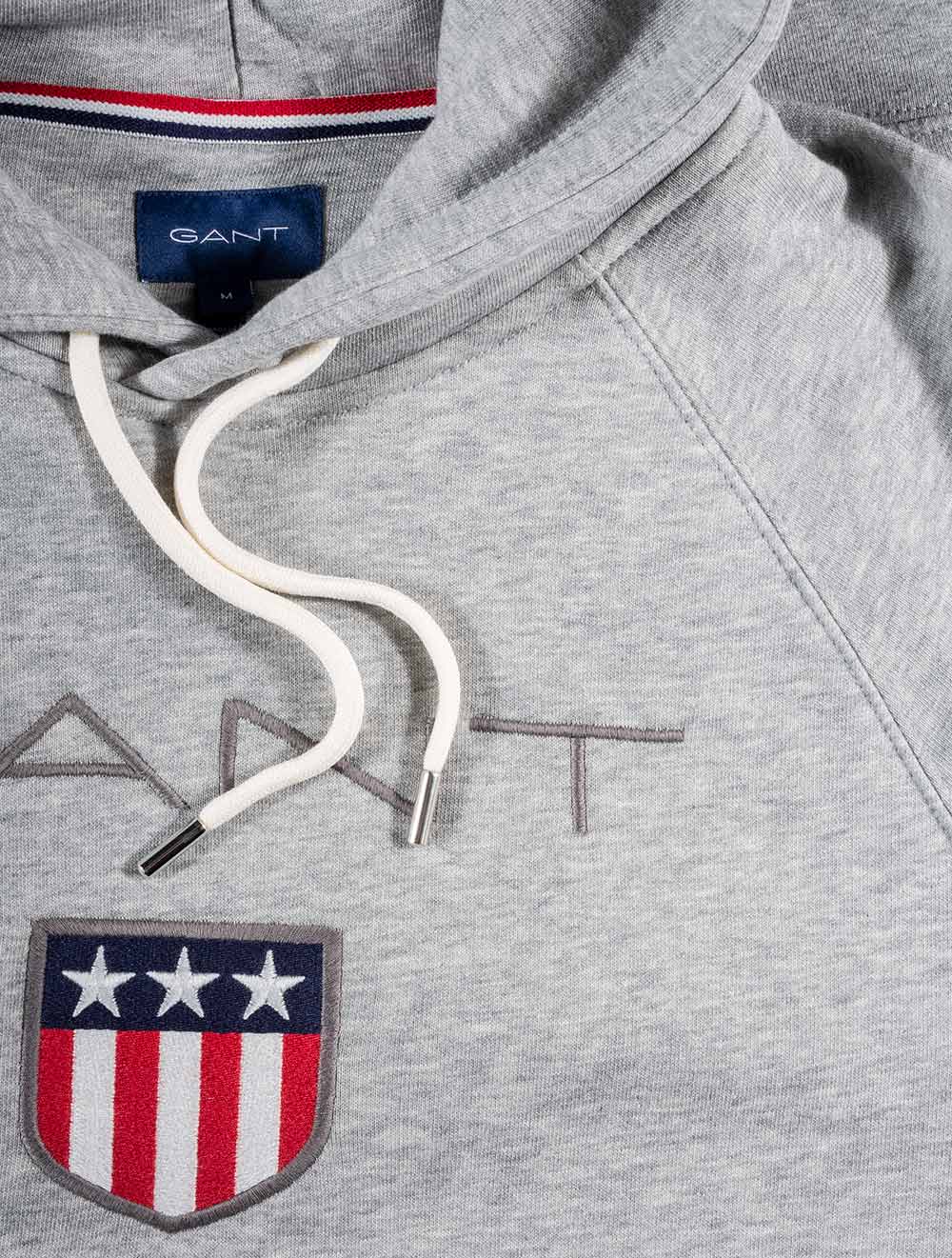 Gant Original Shield Sweat Hoodie Grey Melange AI2