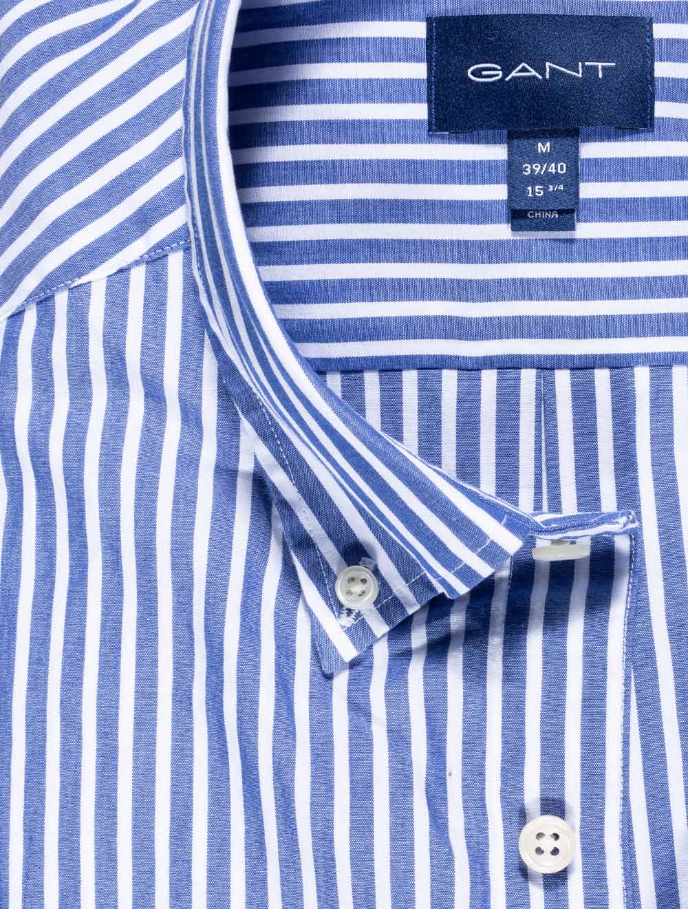 Gant Regular Buttondown Broadcloth Stripe College Blue AI3