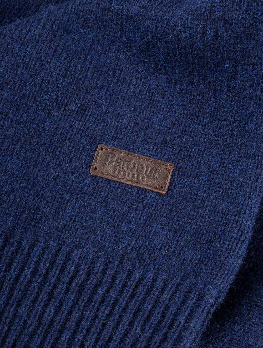 Barbour Essential Patch Half Zip Deep Blue AI5