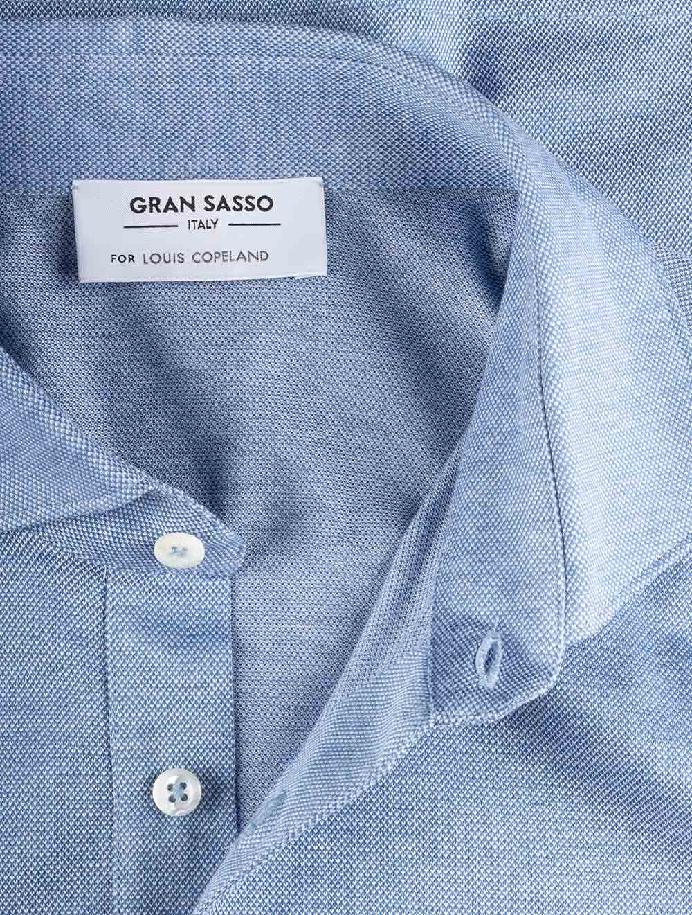 Gran Sasso 3 button Polo Shirt Light Blue AI3