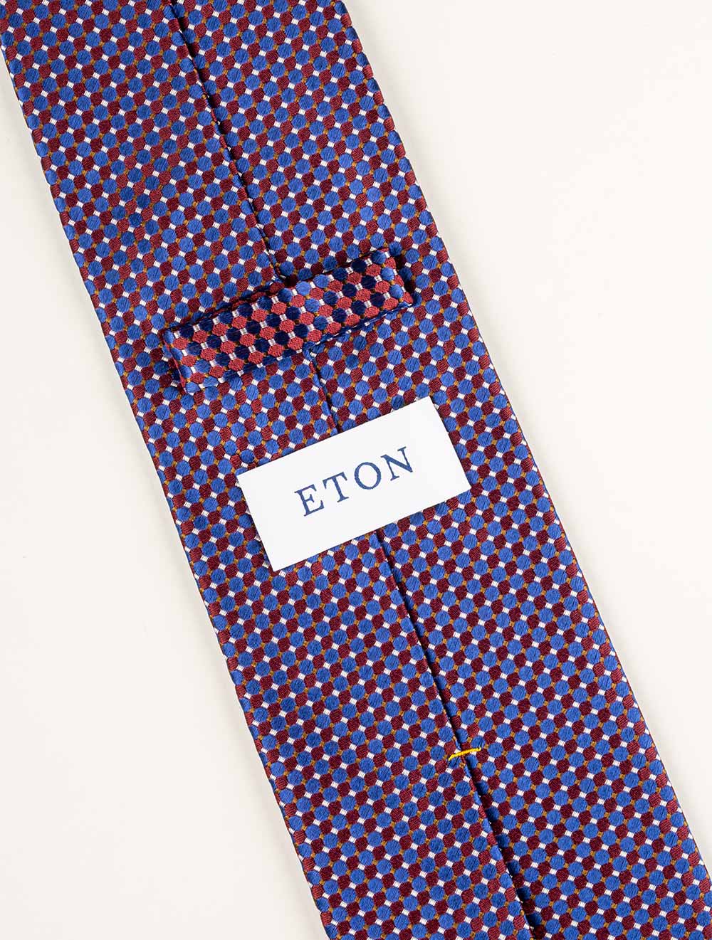 Eton Geometric Silk Tie Red AI3