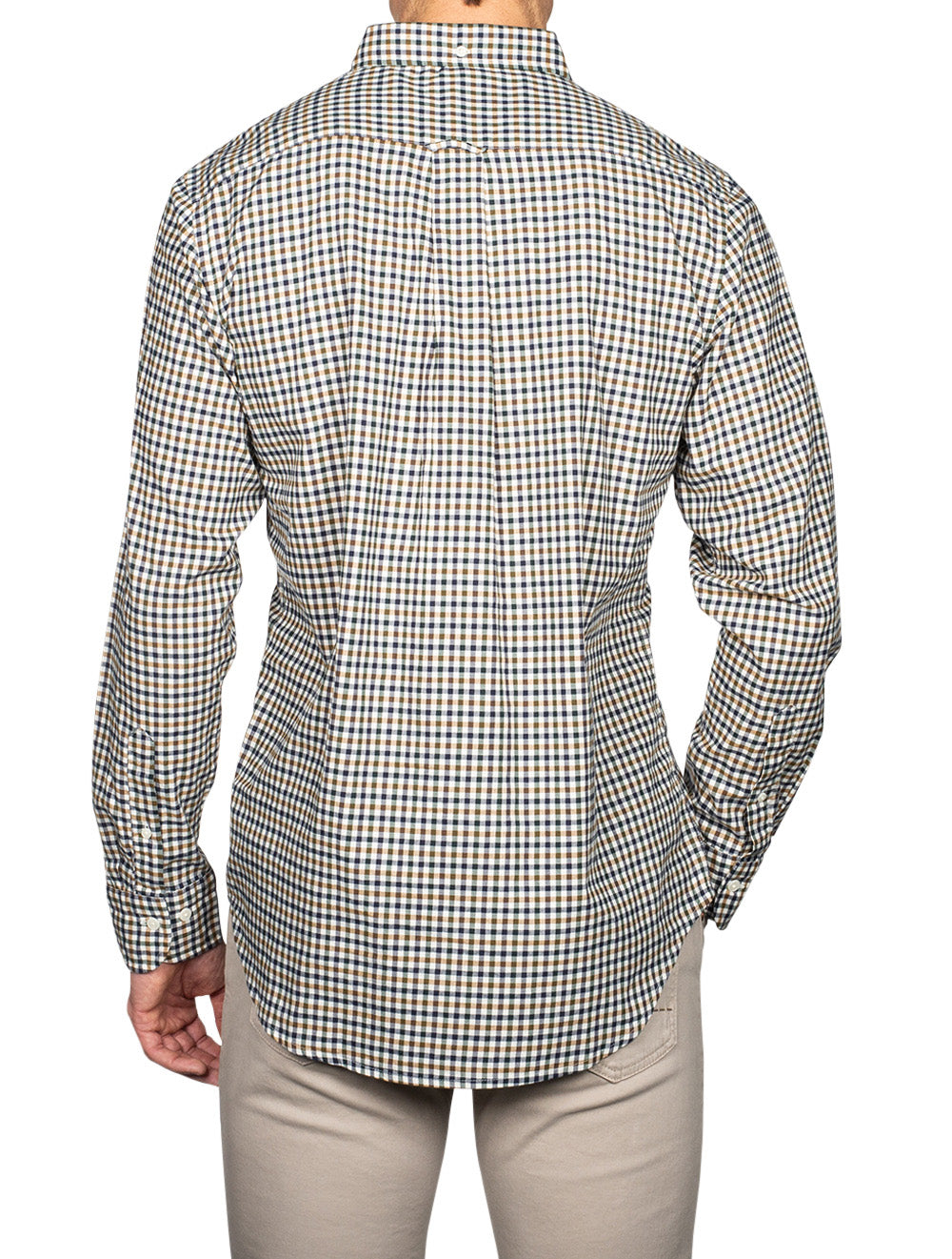 Gant Regular Fit Gingham Twill Shirt Eggshell AI2