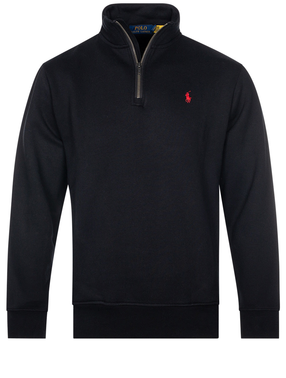 Ralph Lauren Half Zip Fleece Long Sleeve Sweatshirt Black MI