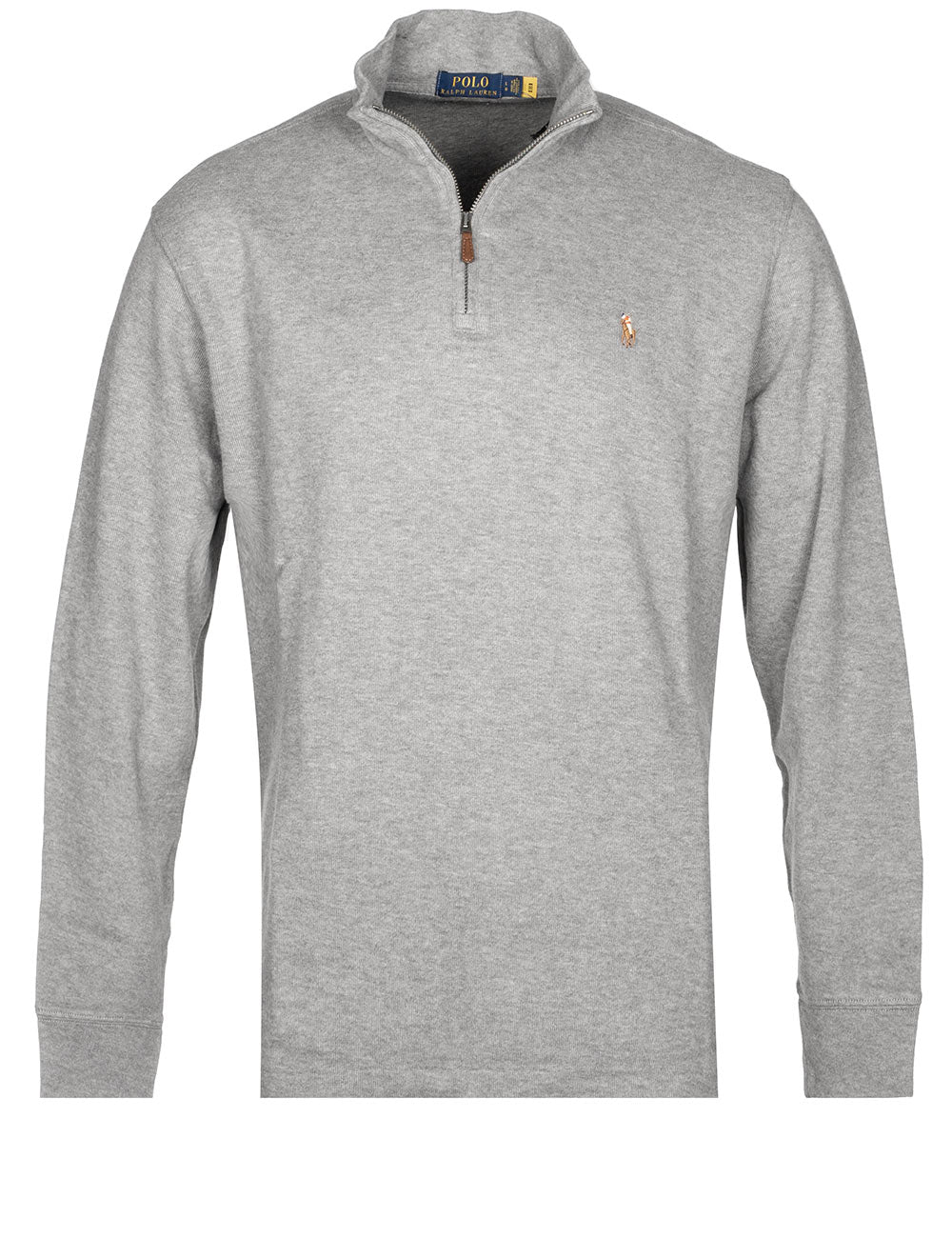 Ralph Lauren Estate-Rib Quarter-Zip Pullover Grey MI