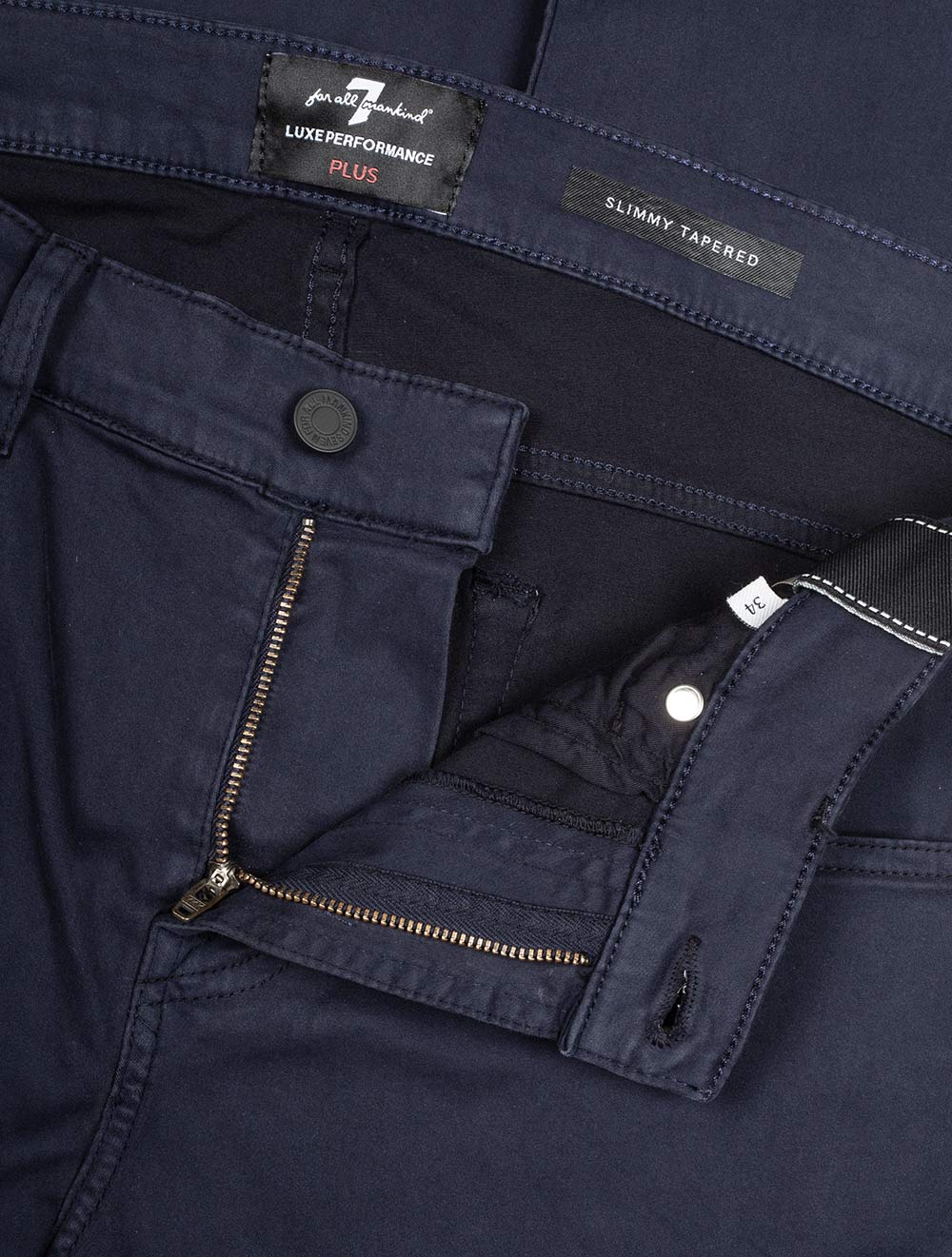 Seven Mankind Slimmy Tapered Luxe Performance Plus Color Navy AI4