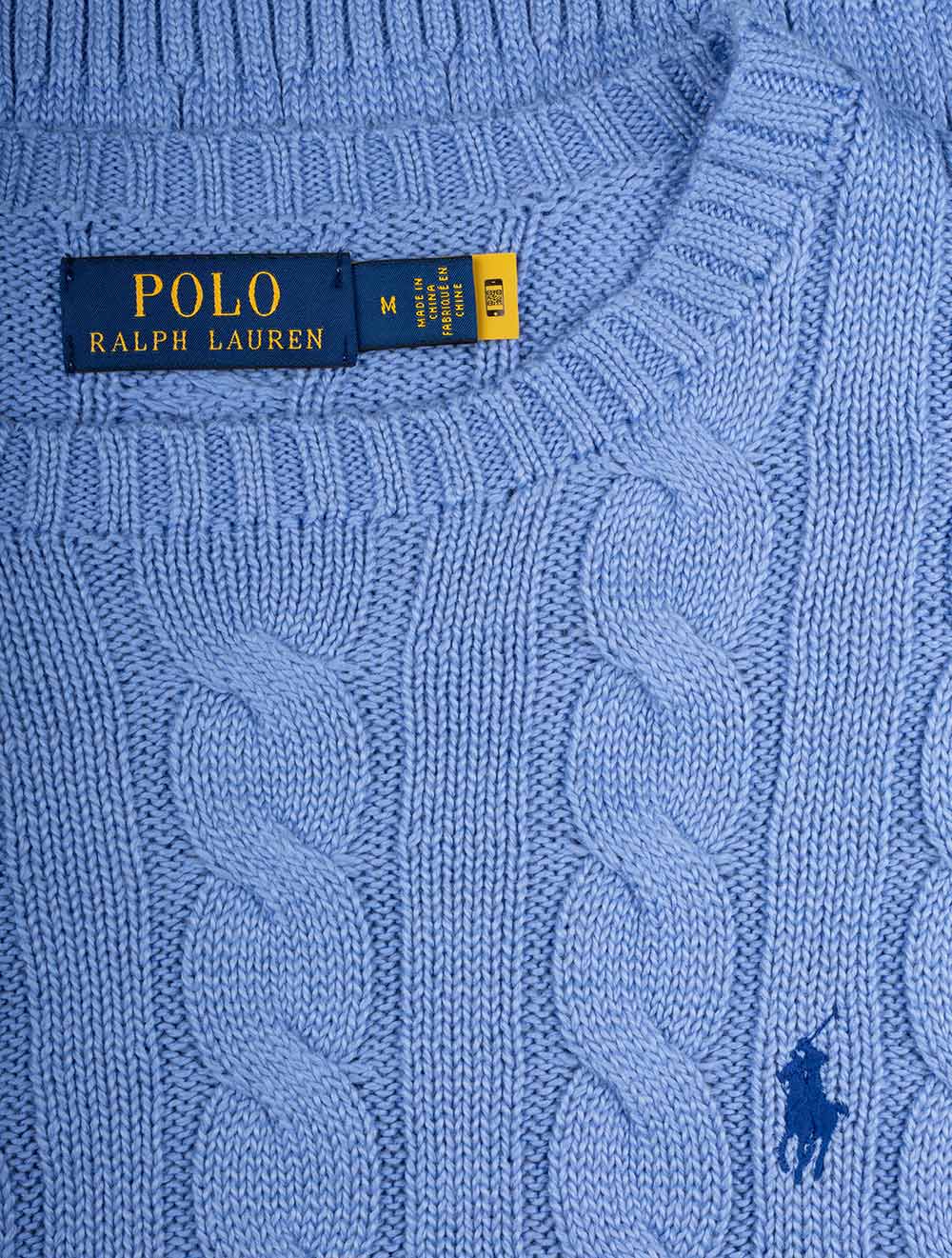 Ralph Lauren Cotton Cable Sweater Blue AI3