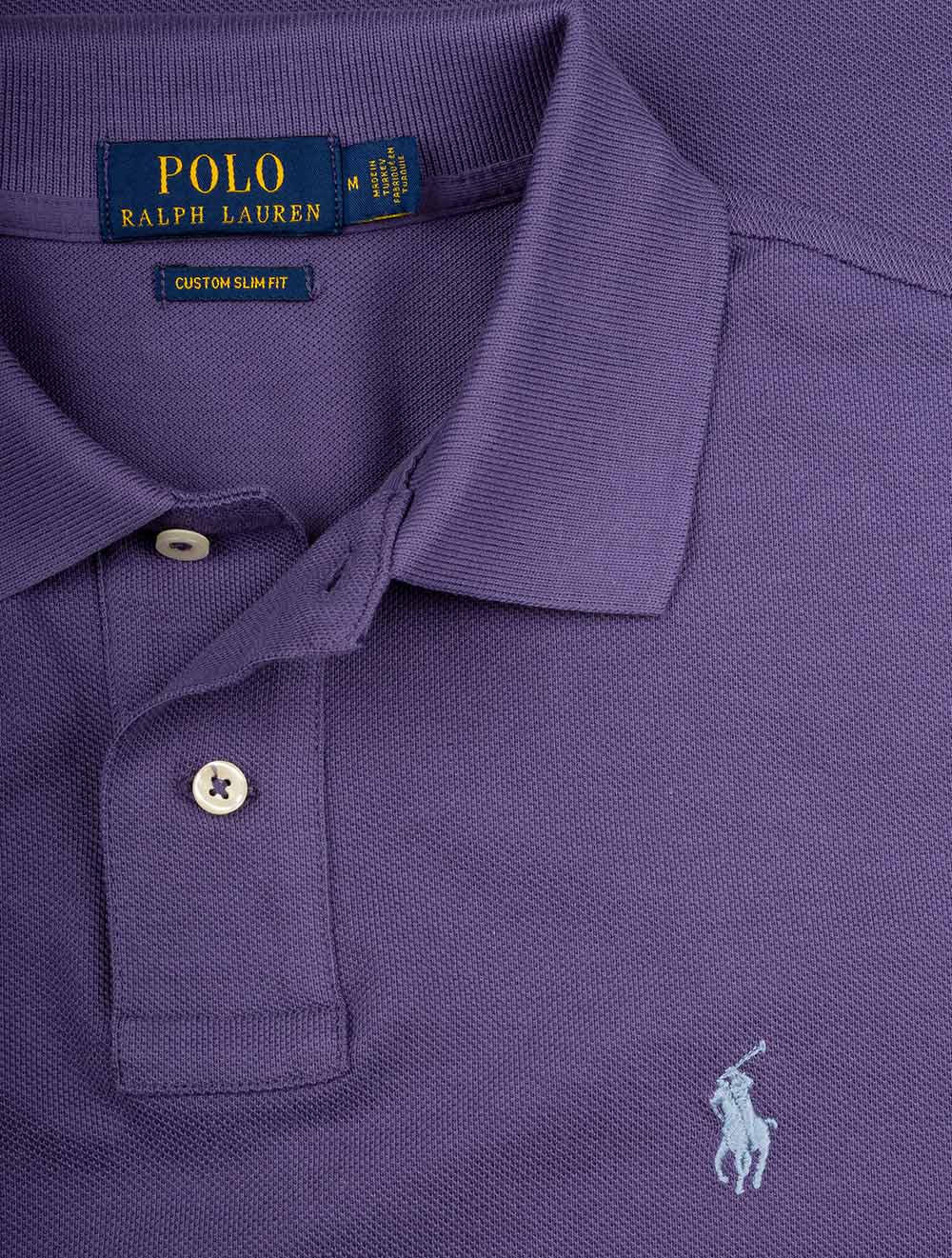 Ralph Lauren Mesh Polo Shirt Purple AI3