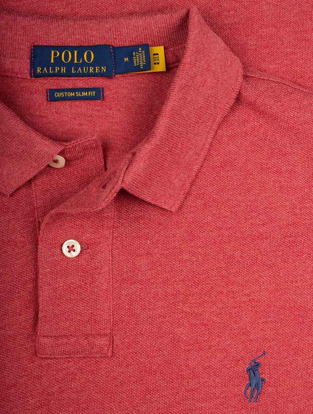 Ralph Lauren Mesh Polo Shirt Venetian Red AI3