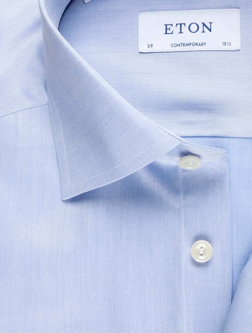 Eton Blue Double Cuff Contemporary Fit Shirt AI2