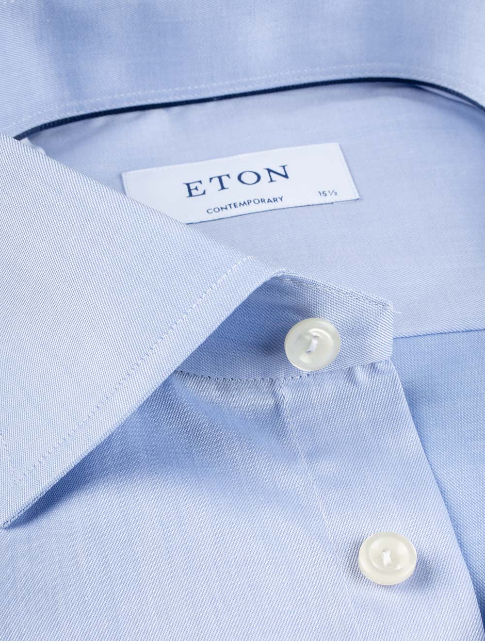 Eton Blue Double Cuff Contemporary Fit Shirt AI3