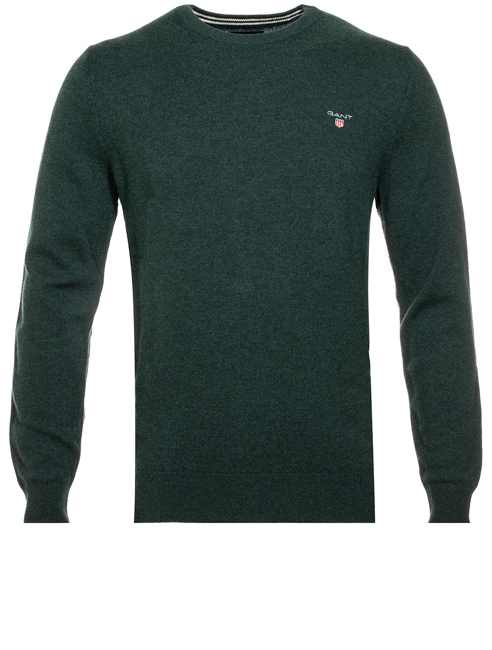 Gant Super Fine Lambswool Crew Neck Sweater Tartan Green MI