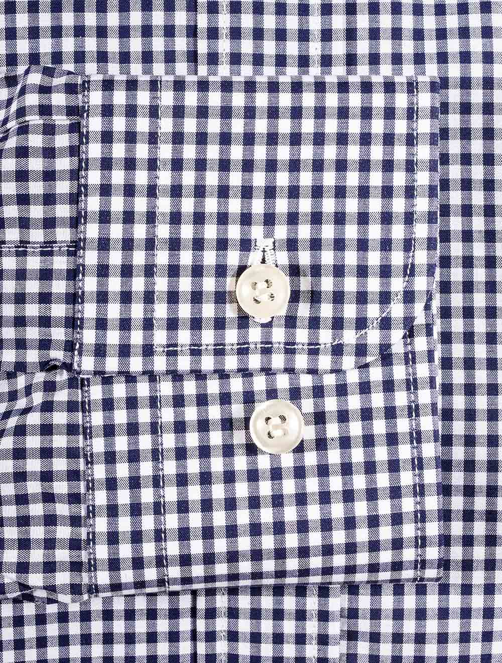 Paul And Shark Navy Gingham Check Shirt Navy AI3