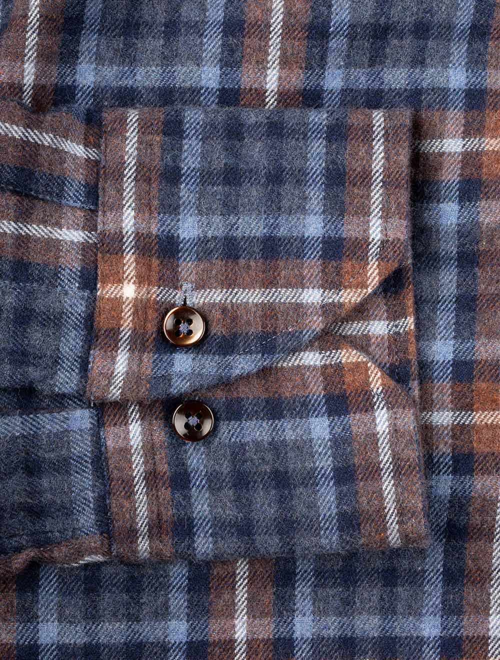 Stenstroms Checked Flannel Shirt Brown AI5