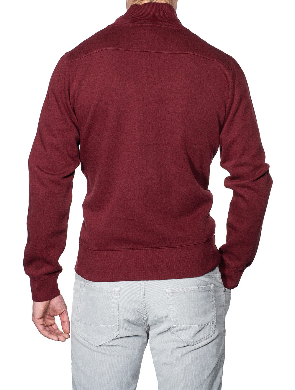 Gant Sacker Rib Half Zip Burgundy Melange AI1