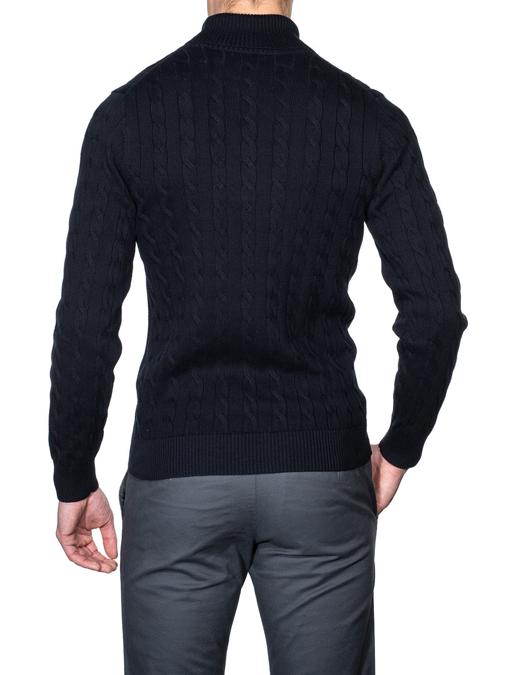 Gant Cotton Cable Turtleneck Evening Blue AI2